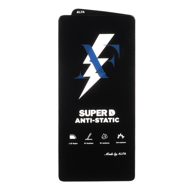 محافظ صفحه نمایش شیشه ای Super D Anti Static ALFA مدل Note 13 Pro 4G / Note 14S / Poco M6 Pro 4G