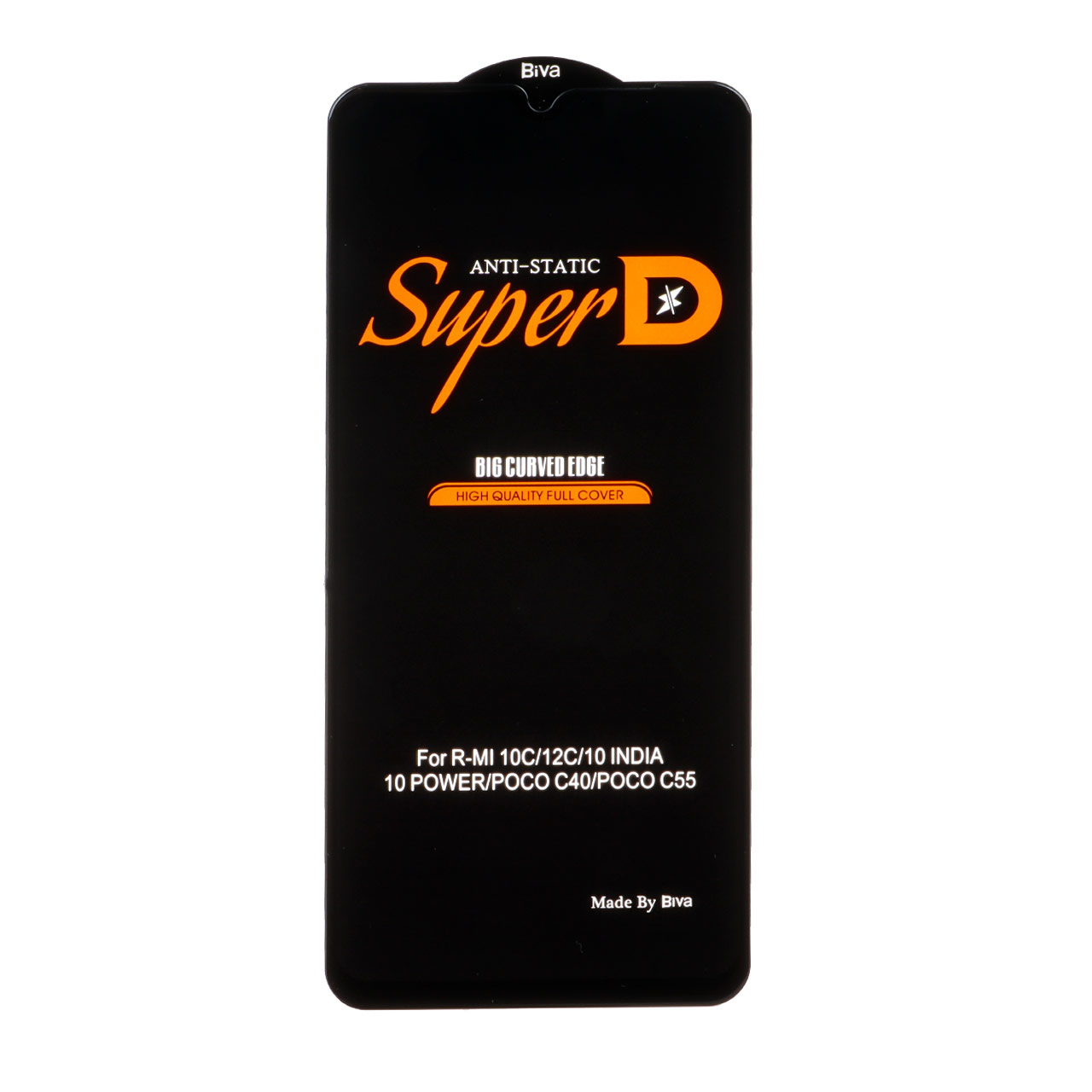 محافظ صفحه نمایش شیشه ای  A3/ A3x / Redmi 10C / Redmi 12C / Redmi 11A / Redmi 10 Power / Poco C40 / Poco C55 / C61 - Full Cover Super D Biva