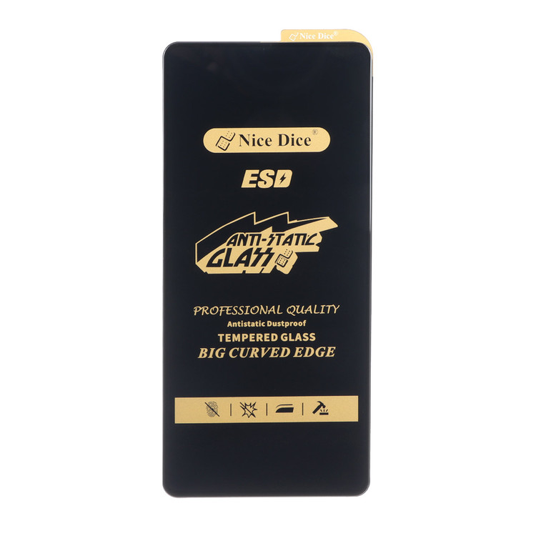 محافظ صفحه نمایش شیشه ای Full Cover ESD Anti Static - Nice Dice مدل A71 / A72 / A73 / M51 / M52 / M53 / M54 / M62 / Note 12 Pro 5G / Note 12 Pro Plus / Poco X5 Pro / Poco F5