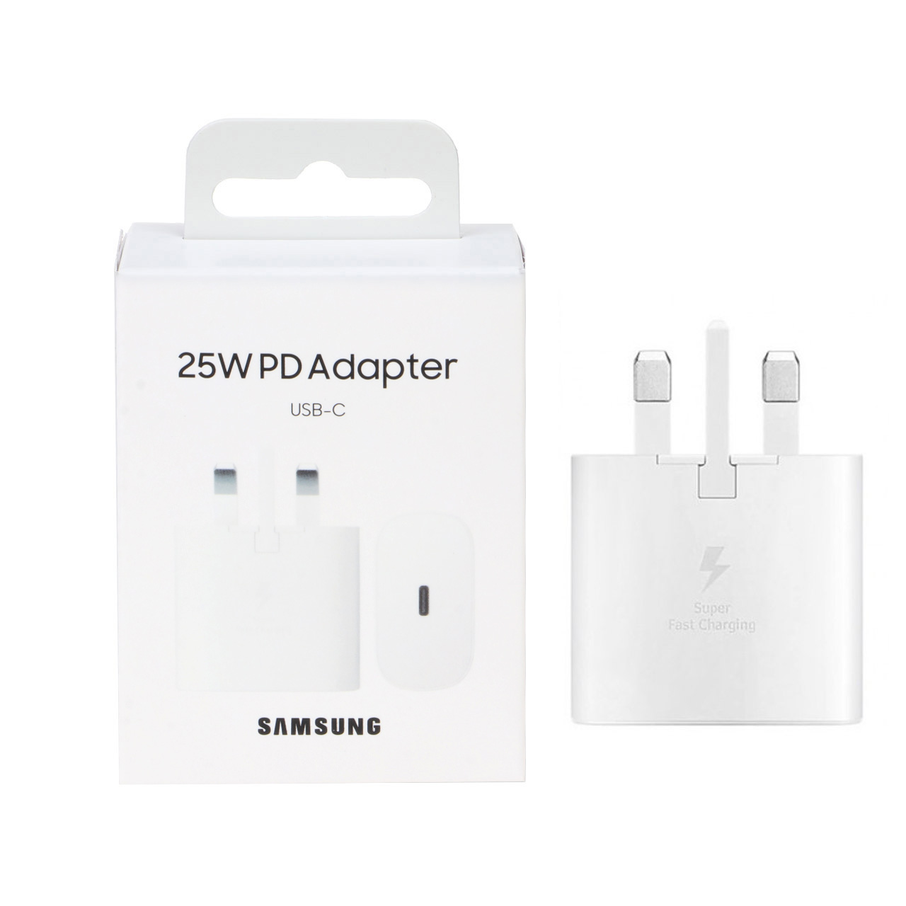 شارژر سه پین SAMSUNG 25W مدل TA800  ( فست و PD) سفید اصلی