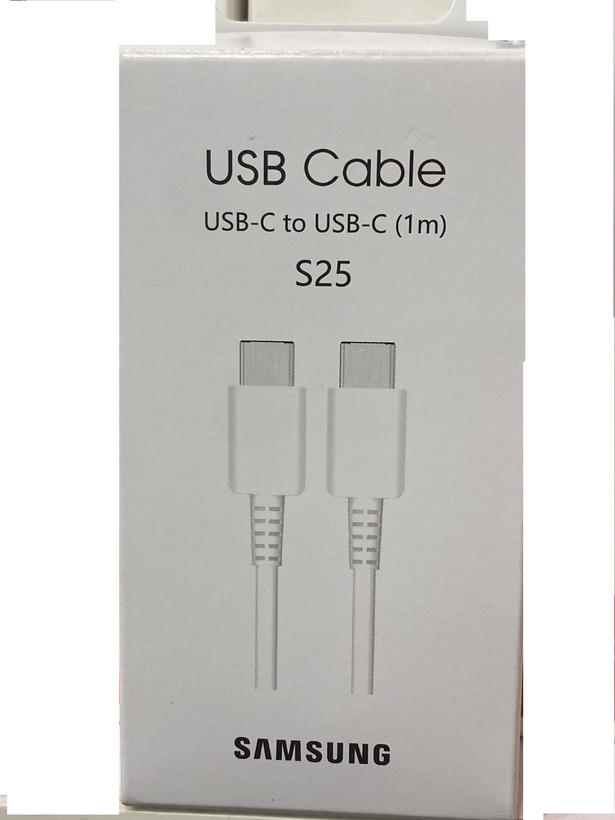 کابل شارژ سرکارتنی فست Samsung Type-C to Type-C مدل DN980 25W - سفید