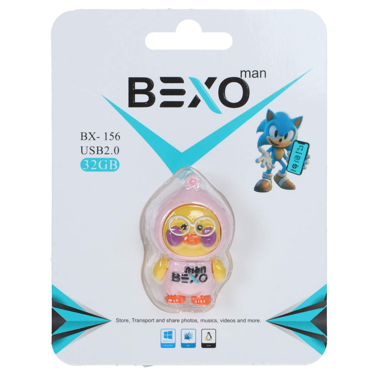 فلش مموری BEXO USB2.0 مدل BX-156 ظرفیت 32GB - عروسکی