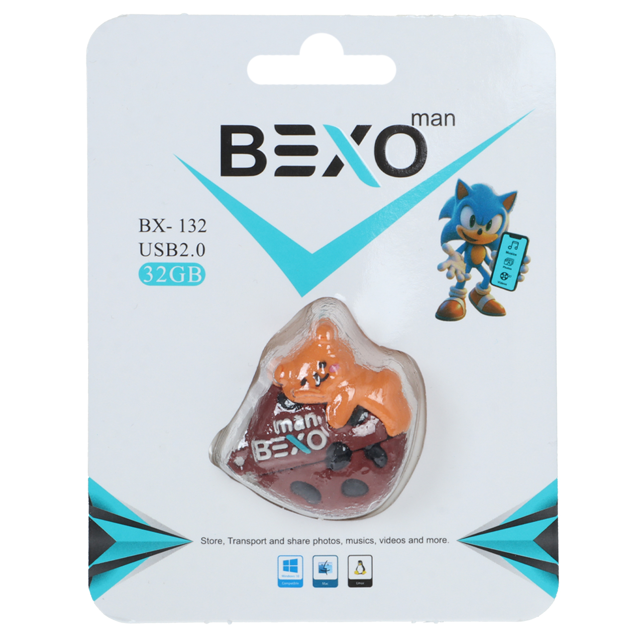 فلش مموری BEXO USB2.0 مدل BX-132 ظرفیت 32GB - عروسکی