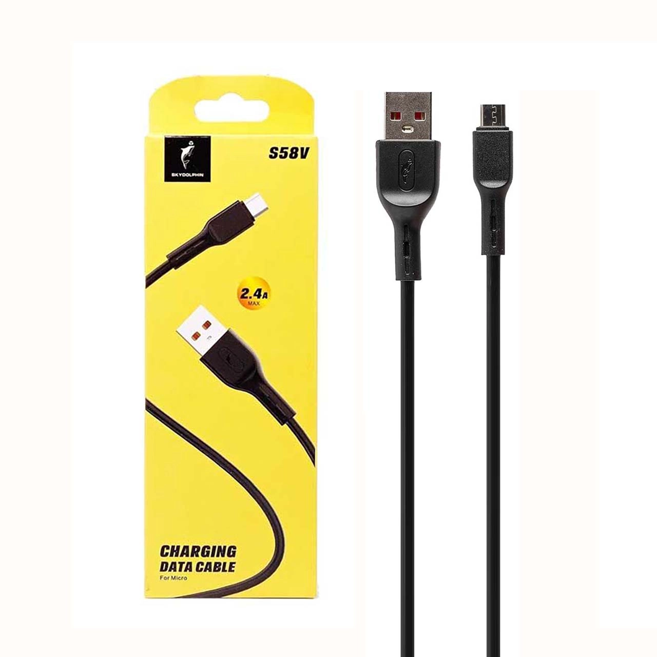 کابل شارژ فست اندروید Sky Dolphin مدل S58 - مشکی - TCO