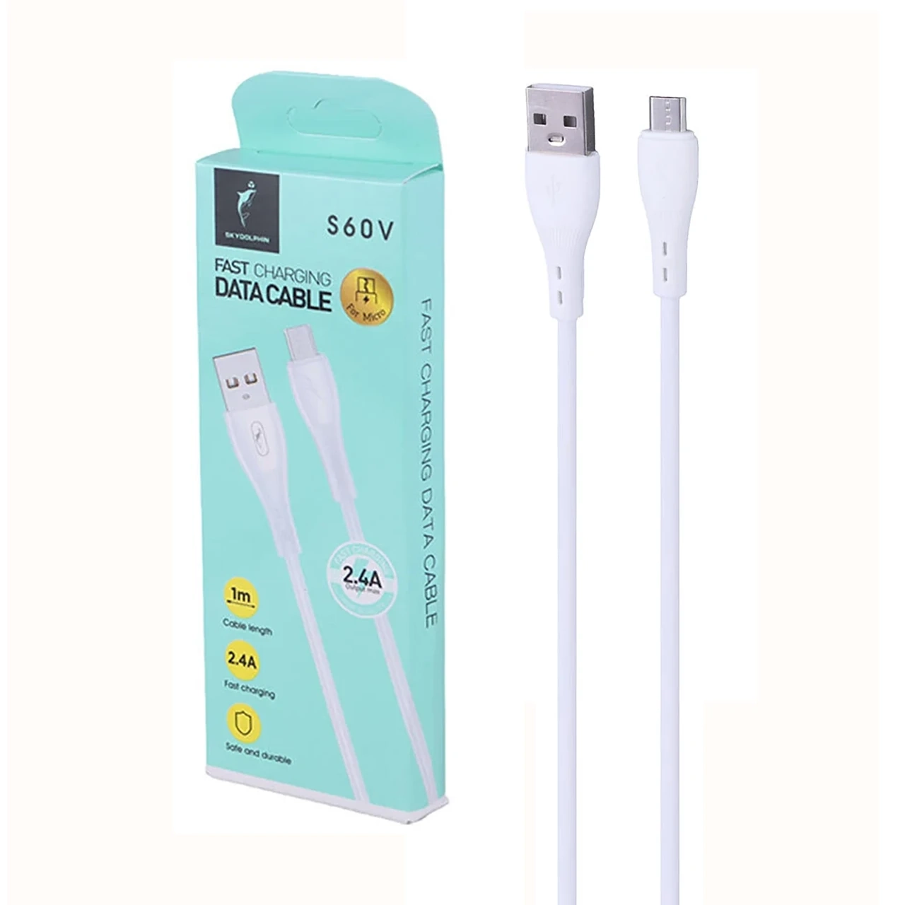 کابل شارژ فست اندروید Sky Dolphin مدل S60V - سفید - TCO