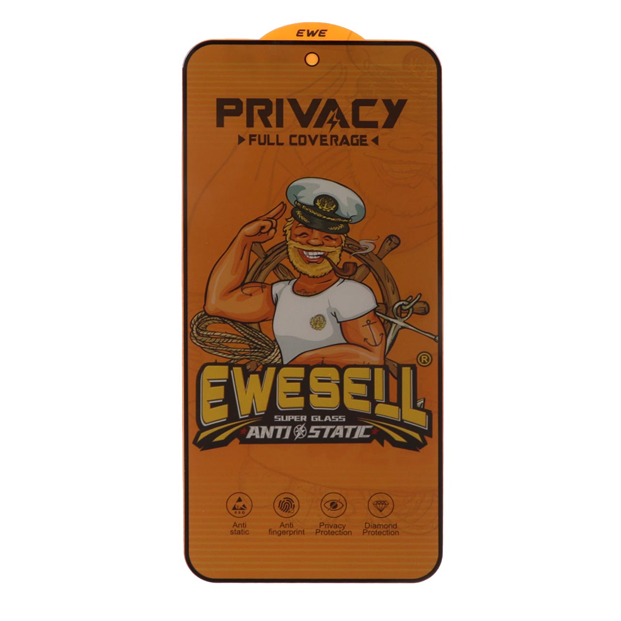 محافظ صفحه نمایش شیشه ای Full Cover Ewesell Anti Static Privacy مدل  A27 / A35 / A55