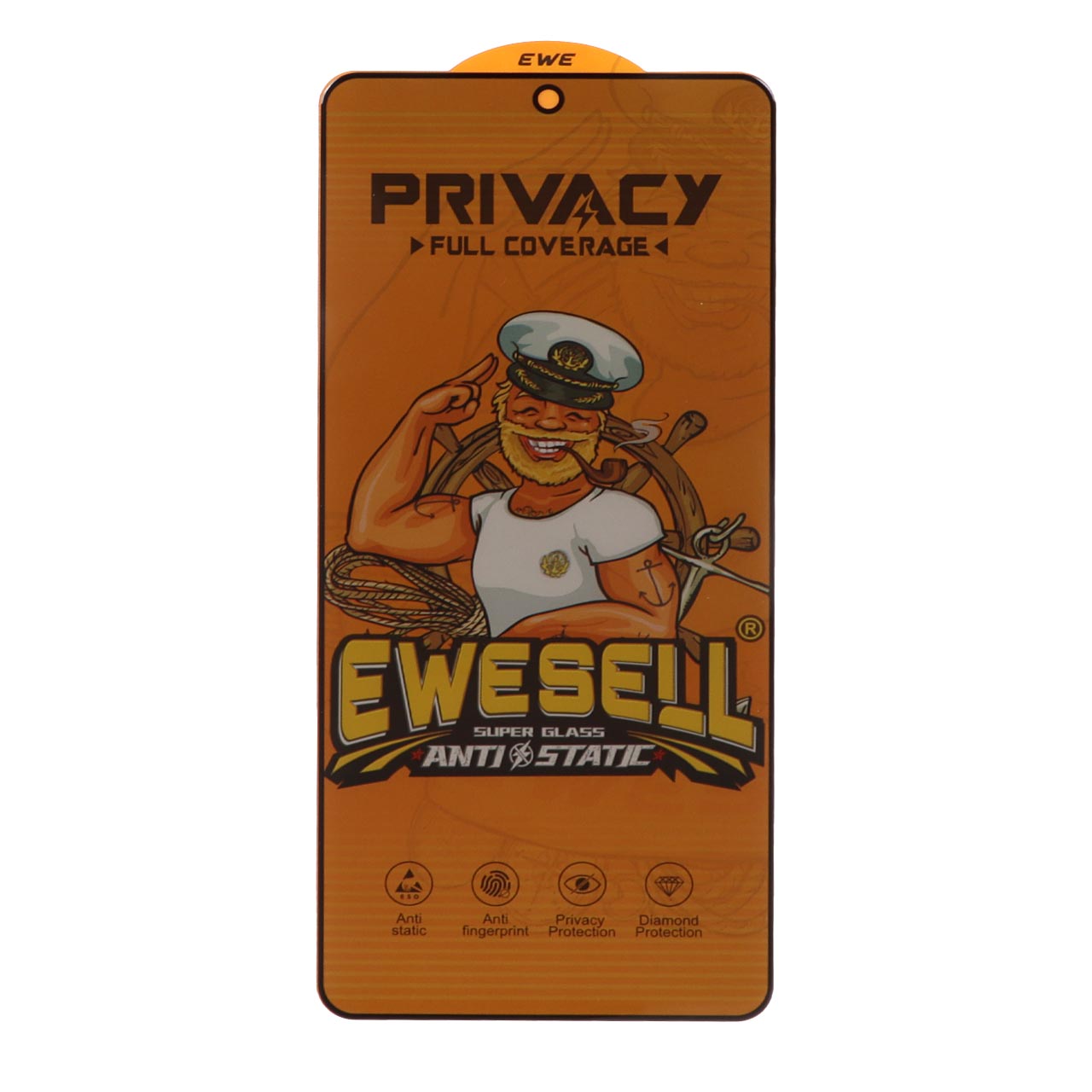 محافظ صفحه نمایش شیشه ای Full Cover Ewesell Anti Static Privacy مدل  A71 / A72 / A73 / M51 / M52 / M53 / M54 / M62 / Note 12 Pro 5G / Note 12 Pro Plus / Poco X5 Pro / Poco F5